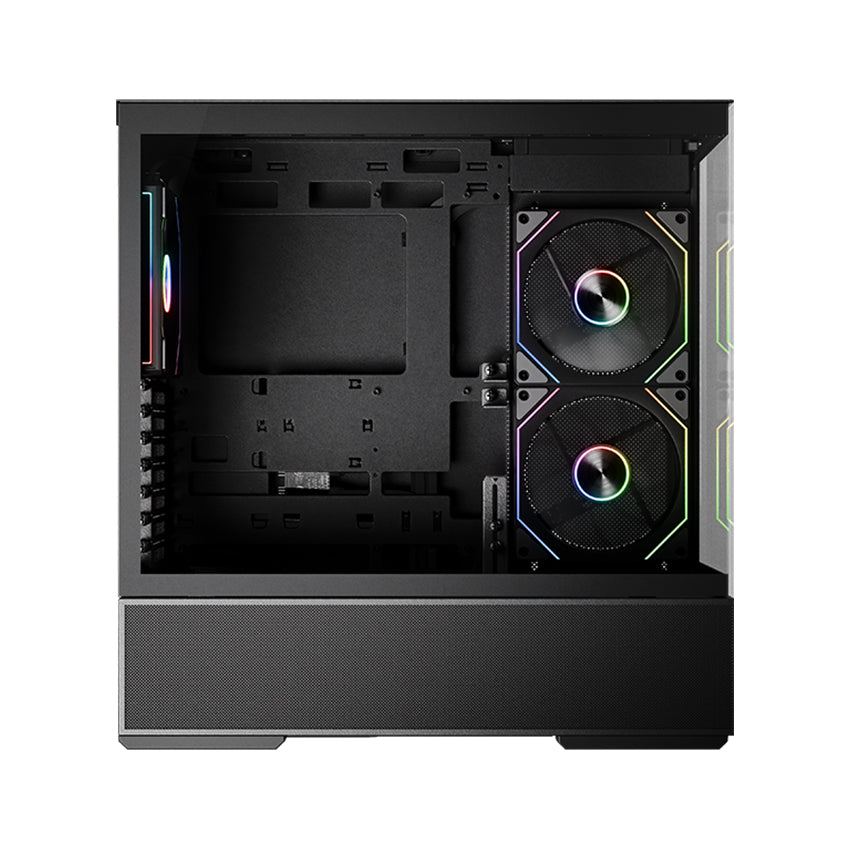 LC-Power LC-812B-ON | Midi-ATX Tower Gaming PC Case | BTF Compatible | 190 mm CPU Cooler Height | 3 Fans | USB-C | Black