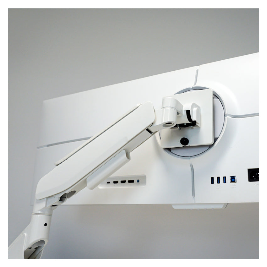 LC-Power LC-EQ-A49W FLEXX | Monitor Arm | For monitors up to 49″ | Up to 20 kg | 360° Rotation | White