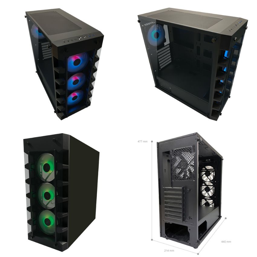 ezyPC Gaming PC Ryzen 5 7500F mit Palit RTX5060 Infinity 3 OC 8GB
