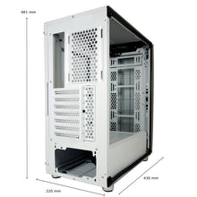 LC-Power LC-713W-ON | Midi-Tower Gaming Case | Tempered Glass Side Panel | USB-C | ATX/mATX/Mini-ITX | White