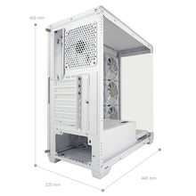 LC-Power LC-715W-ON | Midi-Tower Gaming-Gehäuse | 4x ARGB-Lüfter | Hartglas-Front & Seitenteil | USB-C | ATX/mATX/Mini-ITX | Weiß