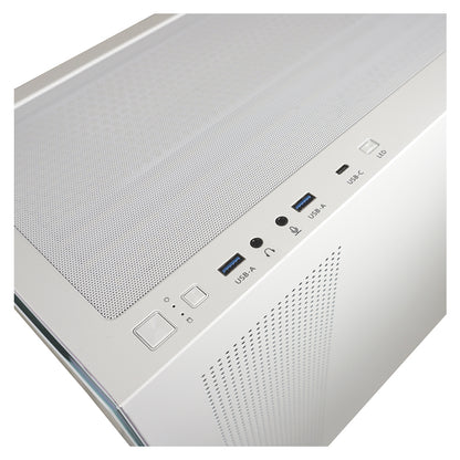LC-Power LC-715W-ON | Midi-Tower Gaming Case | 4x ARGB Fans | Tempered Glass Front & Side Panel | USB-C | ATX/mATX/Mini-ITX | White