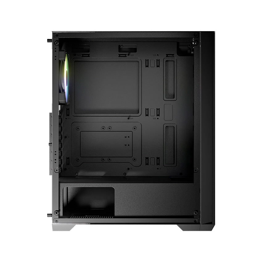 LC-Power LC-717B-ON | Midi-Tower Gaming-Gehäuse | 3x ARGB-Lüfter | Hartglas-Seitenteil | USB-C | ATX/mATX/Mini-ITX | Schwarz