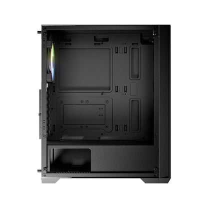 LC-Power LC-717B-ON | Midi-Tower Gaming-Gehäuse | 3x ARGB-Lüfter | Hartglas-Seitenteil | USB-C | ATX/mATX/Mini-ITX | Schwarz