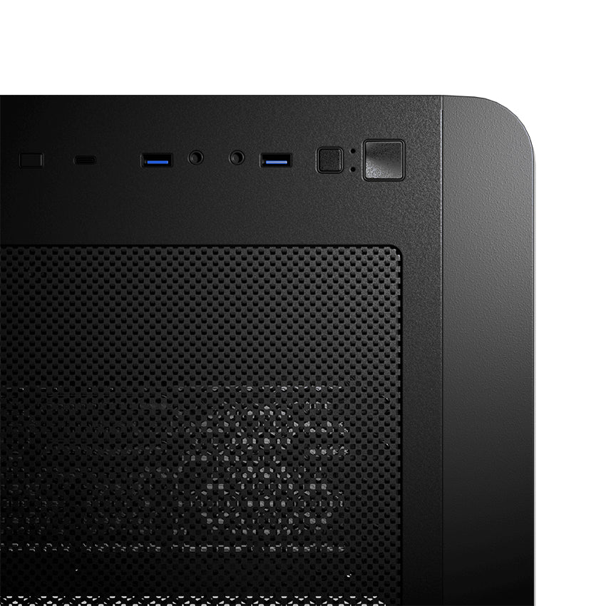 LC-Power LC-8001B-ON | Mid-Tower Gaming PC Case | Dual-Chamber | 4x ARGB Fans | USB-C | BTF-Ready | Black