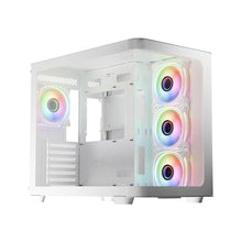LC-Power LC-8001W-ON | Midi-Tower Gaming Case | Dual-Chamber | 4x ARGB Fans | USB-C | BTF-compatible | White