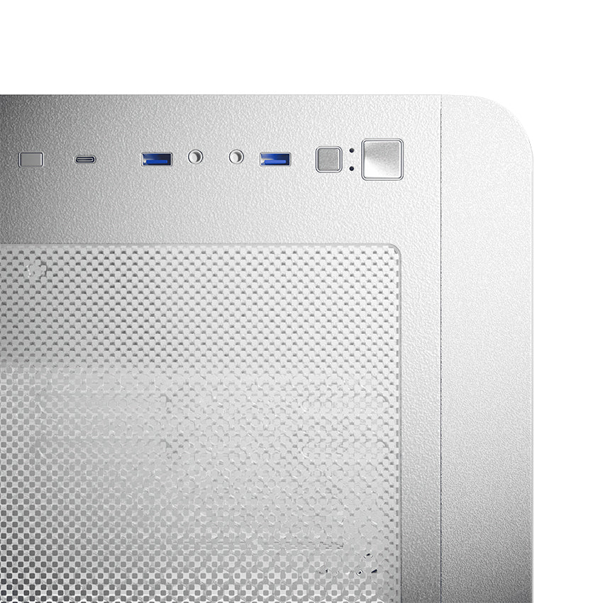 LC-Power LC-8001W-ON | Midi-Tower Gaming Case | Dual-Chamber | 4x ARGB Fans | USB-C | BTF-compatible | White