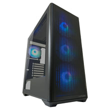LC-Power LC-811B-ON | Midi-Tower Gaming Case | 4x ARGB Fans | E-ATX/ATX/mATX/Mini-ITX | 9 Fan Slots | USB-C | Black