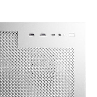LC-Power LC-812W-ON | Midi-ATX Tower Gaming Case | BTF Compatible | 190mm CPU Cooler Height | 3 Fans | USB-C | White