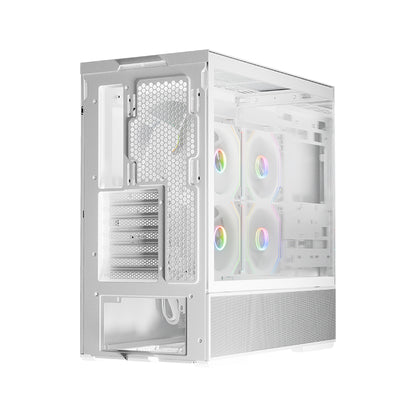 LC-Power LC-812W-ON | Midi-ATX Tower Gaming Case | BTF Compatible | 190mm CPU Cooler Height | 3 Fans | USB-C | White