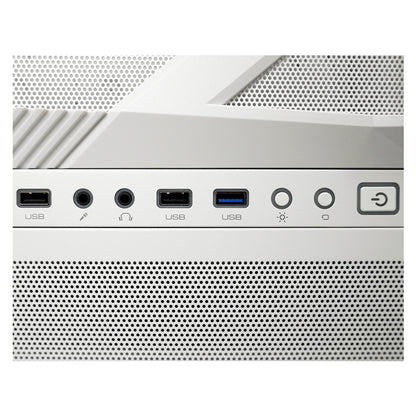 LC-Power LC-900W-ON | Midi-Tower Gaming-Gehäuse | Ohne Lüfter | E-ATX/ATX/mATX/Mini-ITX | 12 Lüfterplätze | Mesh-Front | Weiß