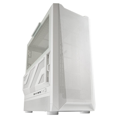 LC-Power LC-900W-ON | Midi-Tower Gaming-Gehäuse | Ohne Lüfter | E-ATX/ATX/mATX/Mini-ITX | 12 Lüfterplätze | Mesh-Front | Weiß