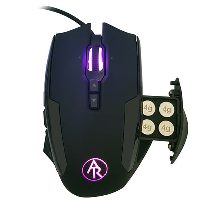 All Royals AR-M1 | Gaming Mouse | 10,800 dpi/cpi | 12 Programmable Buttons | RGB | Adjustable Weight