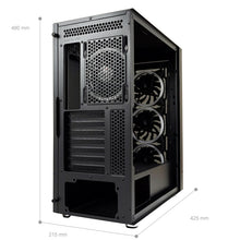 LC-Power LC-802B-ON | Midi-Tower Gaming Case | 4x ARGB Fans | E-ATX/ATX/mATX/Mini-ITX | Vertical PCIe Slots | Black