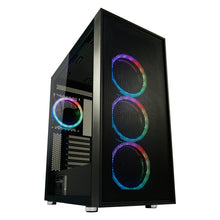 LC-Power LC-802B-ON | Midi-Tower Gaming Case | 4x ARGB Fans | E-ATX/ATX/mATX/Mini-ITX | Vertical PCIe Slots | Black