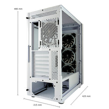LC-Power LC-802W-ON | Midi-Tower Gaming-Gehäuse | 4x ARGB-Lüfter | E-ATX/ATX/mATX/Mini-ITX | Vertikale PCIe-Slots | Weiß