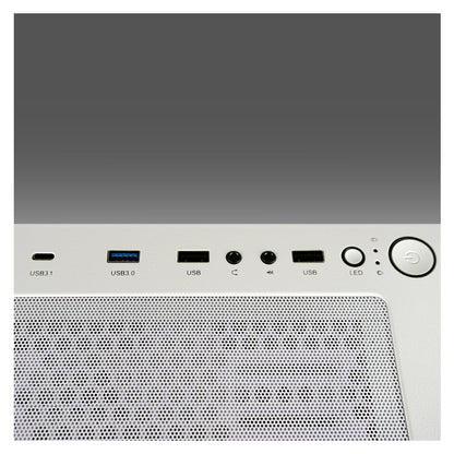 LC-Power LC-802W-ON | Midi-Tower Gaming-Gehäuse | 4x ARGB-Lüfter | E-ATX/ATX/mATX/Mini-ITX | Vertikale PCIe-Slots | Weiß