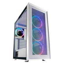 LC-Power LC-802W-ON | Midi-Tower Gaming-Gehäuse | 4x ARGB-Lüfter | E-ATX/ATX/mATX/Mini-ITX | Vertikale PCIe-Slots | Weiß