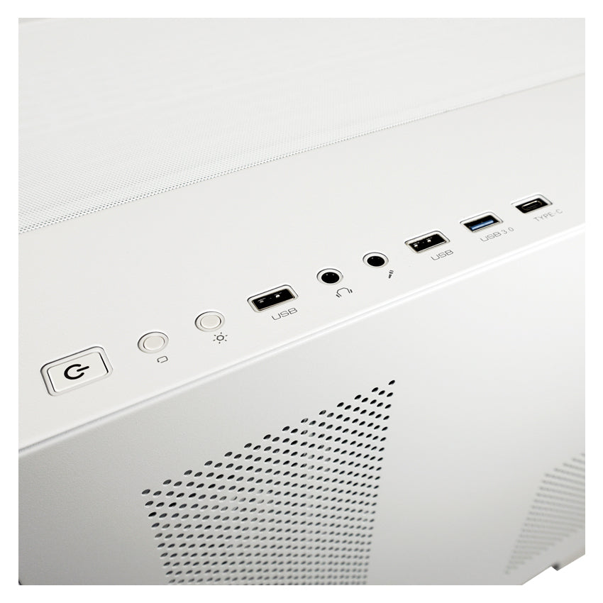 LC-Power LC-807W-ON | Midi-Tower Gaming-Gehäuse | 4x ARGB-Lüfter | E-ATX/ATX/mATX/Mini-ITX | Fernbedienung | Weiß