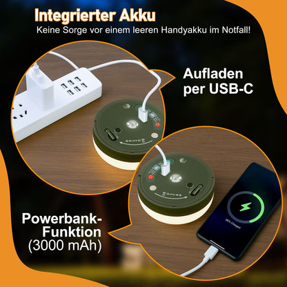 Heipard HP-CL-2 | 4-in-1 Camping Lichterkette | 10 m | 3000 mAh | Fernbedienung & SOS-Funktion