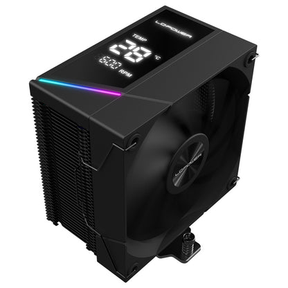 LC-Power LC-CC-120-DB6 DIGI | 120mm | 6x Kupfer-Heatpipes | LCD-Display | Temp- & Drehzahlanzeige | 230W TDP