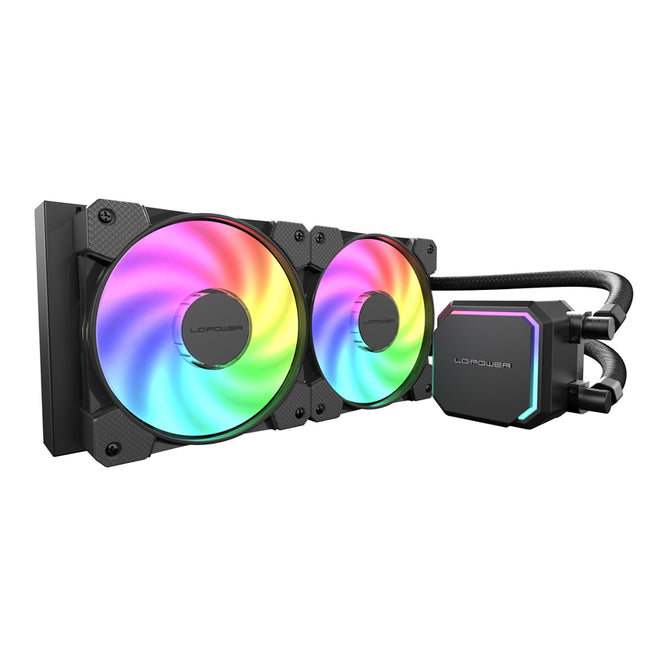 LC-Power LC-CC-240-B-ARGB JetFlow | 240mm AiO CPU-Wasserkühlung | 2x 120mm | FDB-Lager | Keramikpumpe | 250W TDP | ARGB