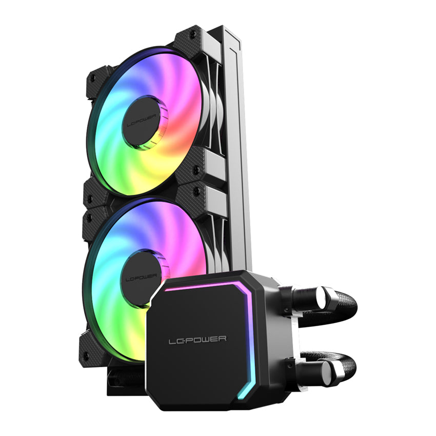 LC-Power LC-CC-240-B-ARGB JetFlow | 240mm AiO CPU-Wasserkühlung | 2x 120mm | FDB-Lager | Keramikpumpe | 250W TDP | ARGB