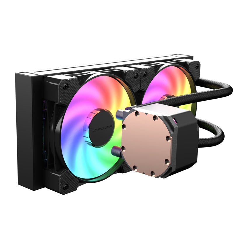 LC-Power LC-CC-240-B-ARGB JetFlow | 240mm AiO CPU-Wasserkühlung | 2x 120mm | FDB-Lager | Keramikpumpe | 250W TDP | ARGB