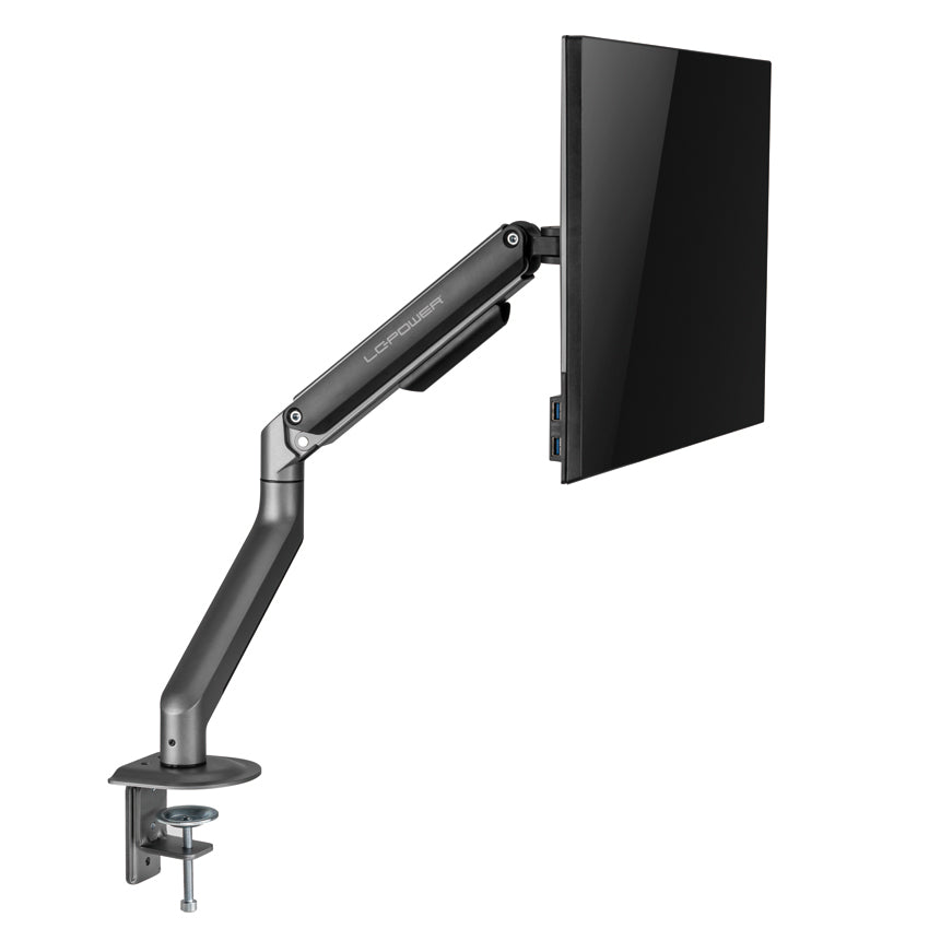 LC-Power LC-EQ-A32W FLEXX | Monitorarm | Für Monitore bis 32″ | 360°-Rotation | Pivot-Funktion | Weiß
