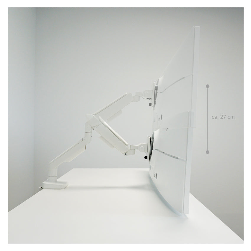 LC-Power LC-EQ-A49W FLEXX | Monitor Arm | For monitors up to 49″ | Up to 20 kg | 360° Rotation | White
