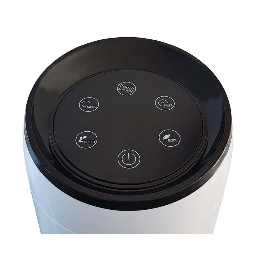 OZEANOS OT-EC-65 | Mobiler Verdunstungskühler | 65 W | 3,5 l Wassertank | 3 Windarten | Timer | Ionisator | Fernbedienung | B-Ware
