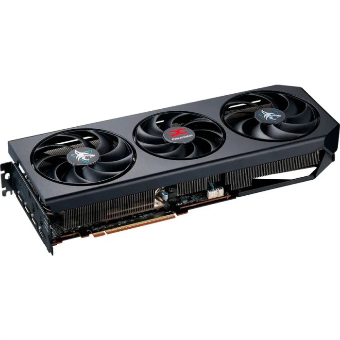 PowerColor Radeon RX 9070 XT Hellhound OC | 16GB GDDR6 | AMD RDNA 4 | Triple-Fan | Dual-BIOS | PCIe 5.0 | 4K/1440p Gaming | Ice-Blue LED