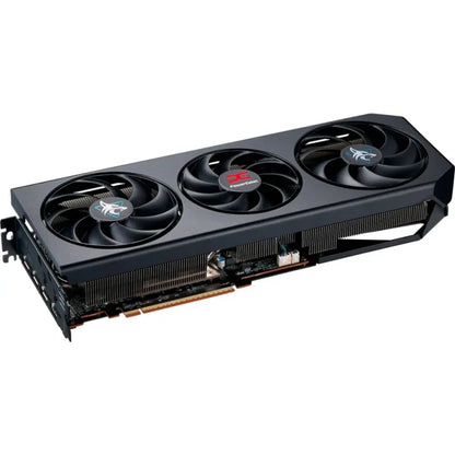 PowerColor Radeon RX 9070 XT Hellhound OC | 16GB GDDR6 | AMD RDNA 4 | Triple-Fan | Dual-BIOS | PCIe 5.0 | 4K/1440p Gaming | Ice-Blue LED