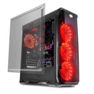 ATX Gaming Midi-Tower PC-Gehaeuse Red Typhoon