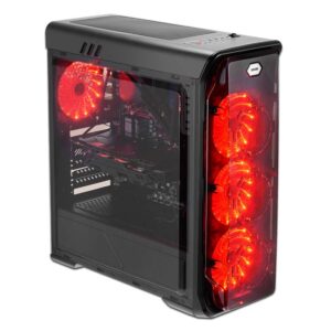 ATX Gaming Midi-Tower PC-Gehaeuse Red Typhoon