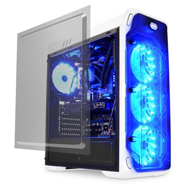 ATX Gaming Midi-Tower PC-Gehaeuse Blue Typhoon