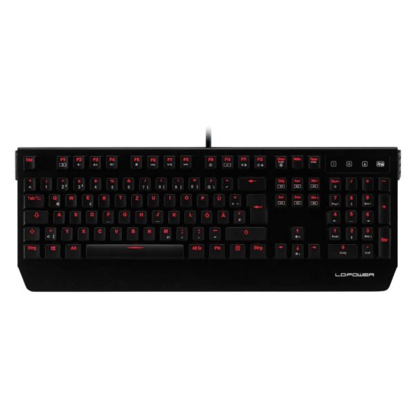 Mechanische Gaming Tastatur rote Beleuchtung QWERTZ-Layout