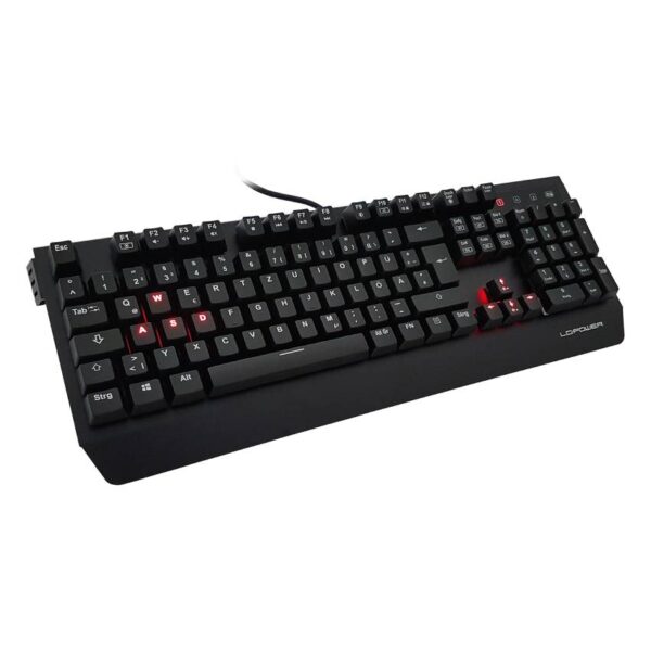 Mechanische Gaming Tastatur rote Beleuchtung QWERTZ-Layout