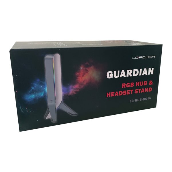USB Hub & Headsethalter Guardian LC-HUB-HS-W RGB-Farbwechsel